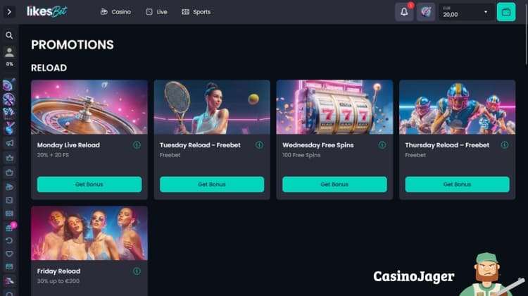 Likes.bet Promoties en Bonussen