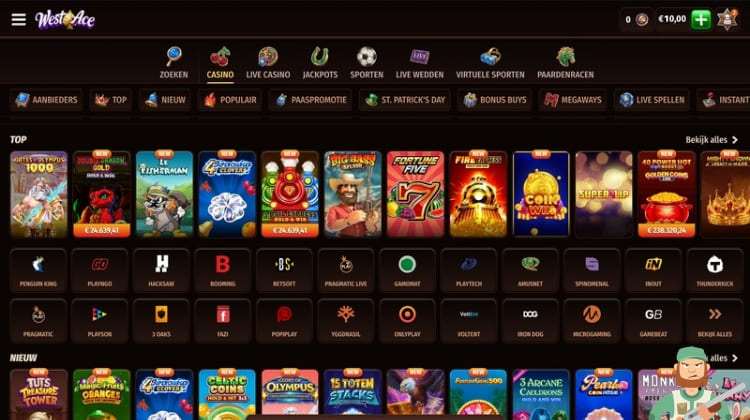 WestAce Casino Spelaanbod