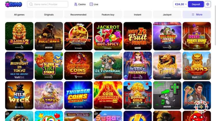 ZumoBet Casino Spelaanbod