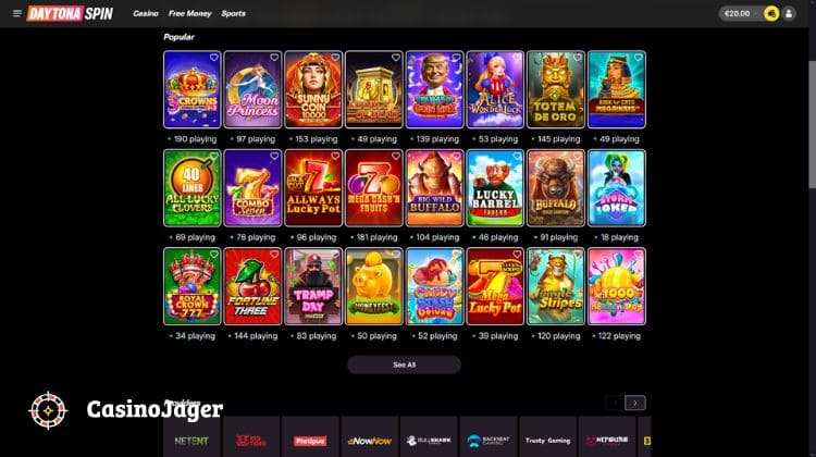 Daytonaspin Casino Spelaanbod
