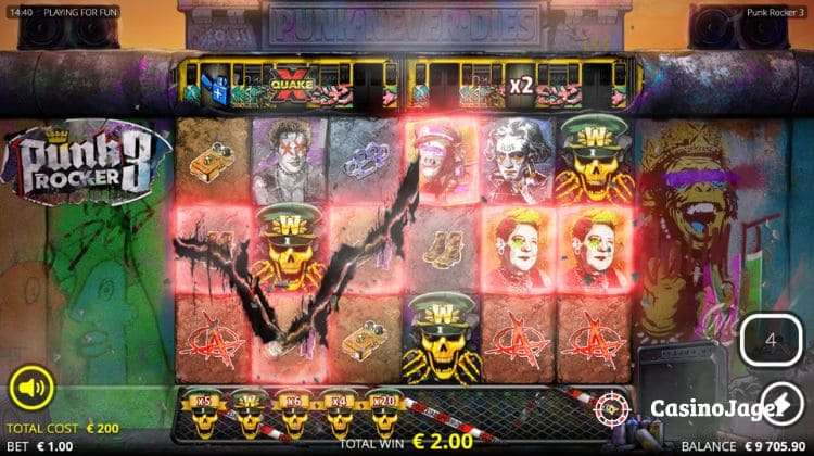 Punk Rocker 3 Free Spins Bonus xQuake