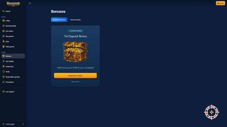 Winner Island Promoties en Bonussen