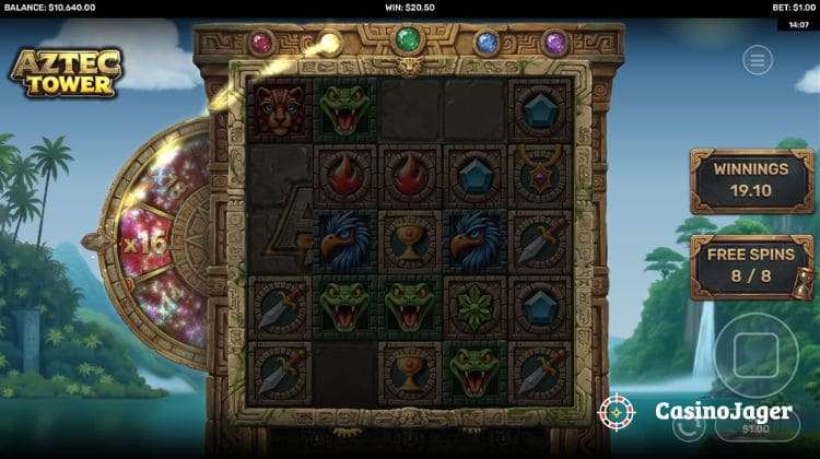Aztec Tower Free Spins Bonus