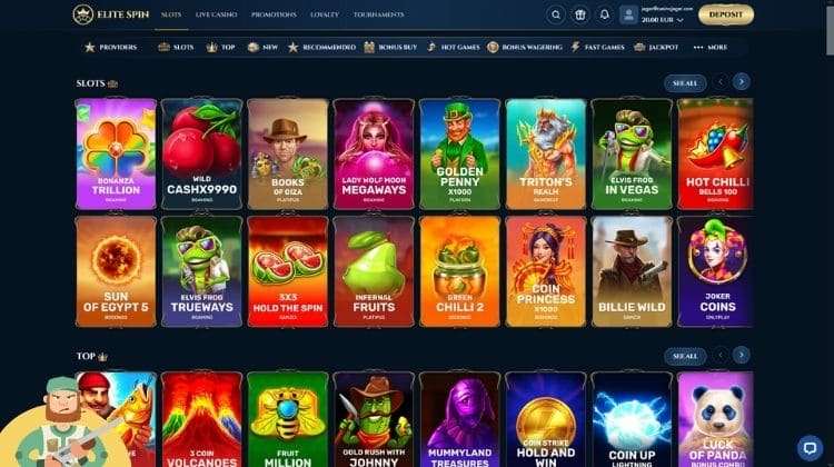 EliteSpin Casino Spelaanbod