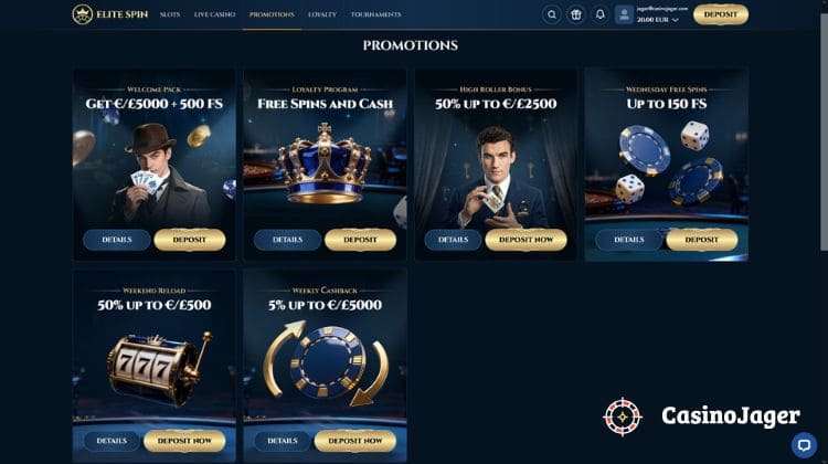 EliteSpin Promoties en Bonussen