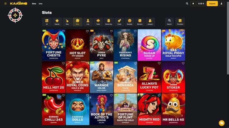 Kaasino Casino Spelaanbod
