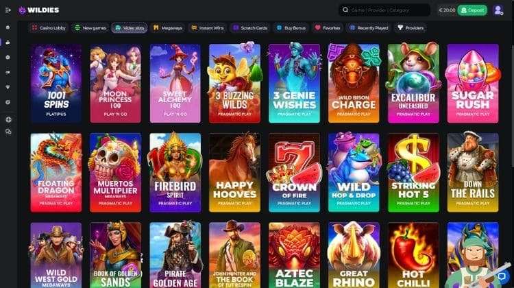Wildies Casino Spelaanbod