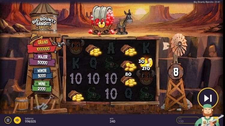 Big Bounty Bandits 3 Pots Free Spins