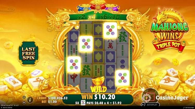 Mahjong Wins Triple Pot Free Spins