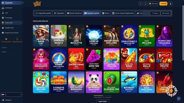 CrownJewelz Casino Spelaanbod