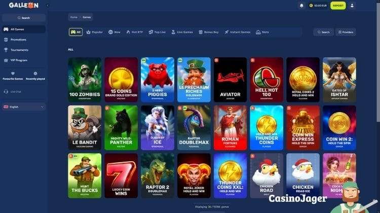 Galleon Casino Spelaanbod