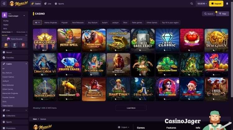 Mama.bet Casino Spelaanbod