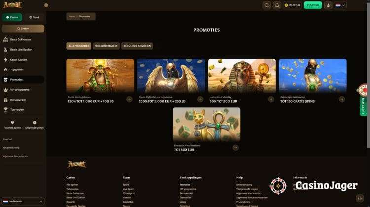 Amunbet Promoties en Bonussen