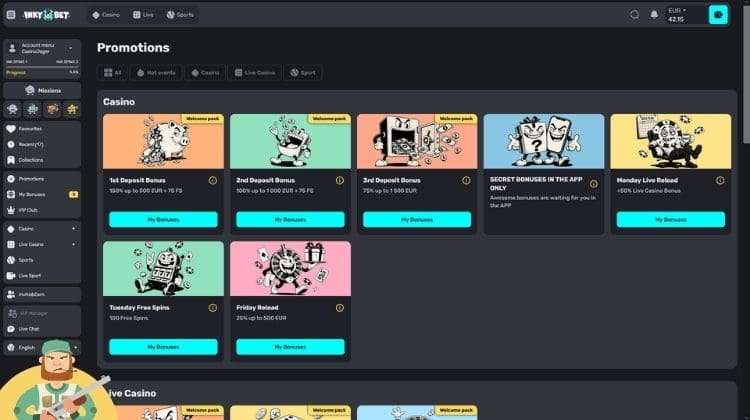 InkyBet Promoties en Bonussen