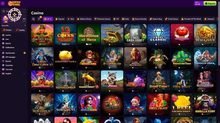 LuckyGans Casino Spelaanbod