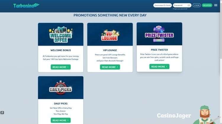 Turbonino Promoties en Bonussen