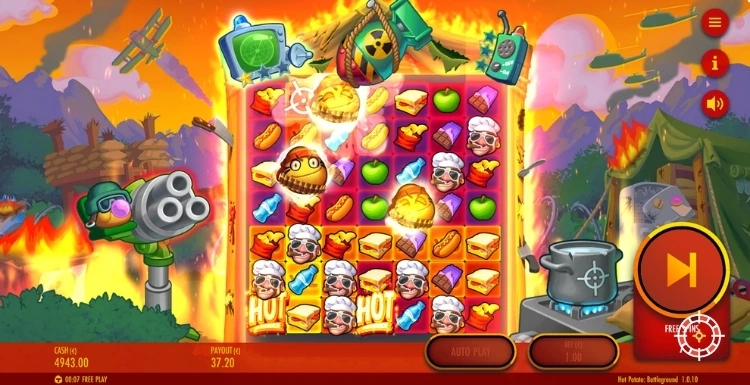 Hot Potato Battleground Free Spins