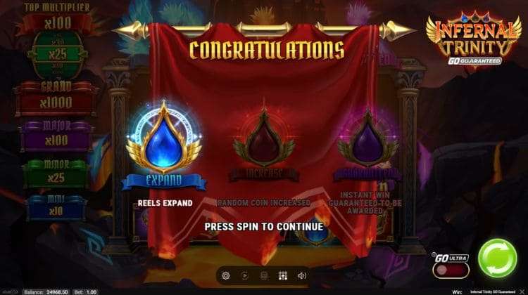 Infernal Trinity GO Guaranteed Bonus Trigger