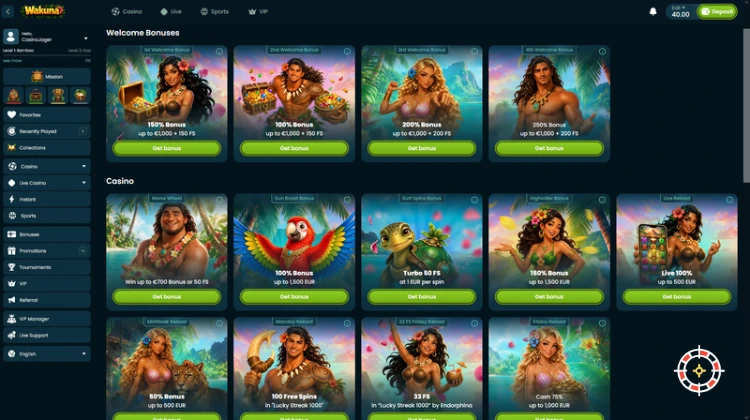 Wakuna Promoties en Bonussen